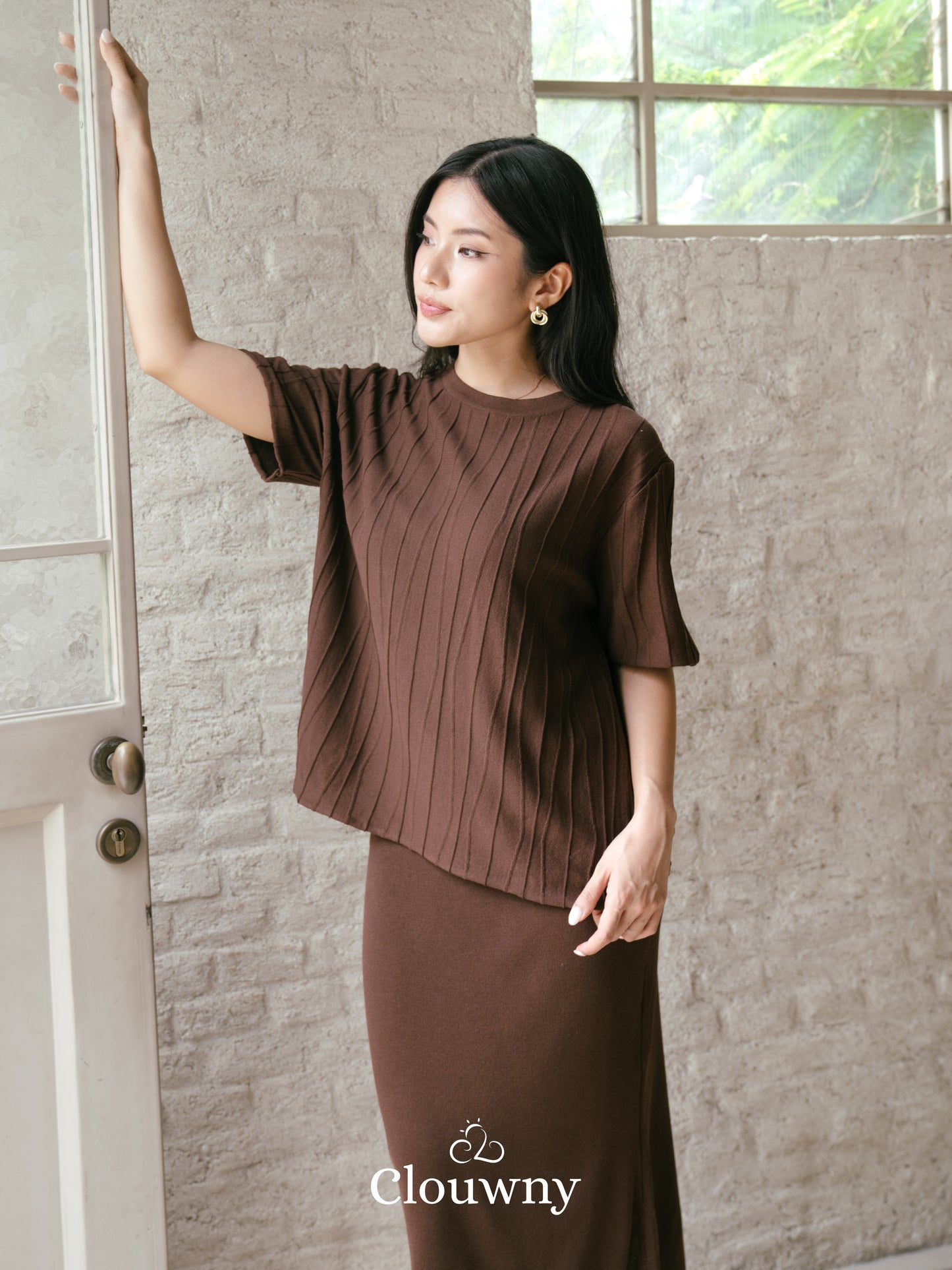 Asner Knit Set - Coffee