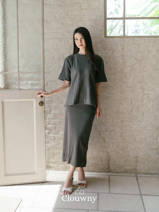 Asner Knit Set - Grey