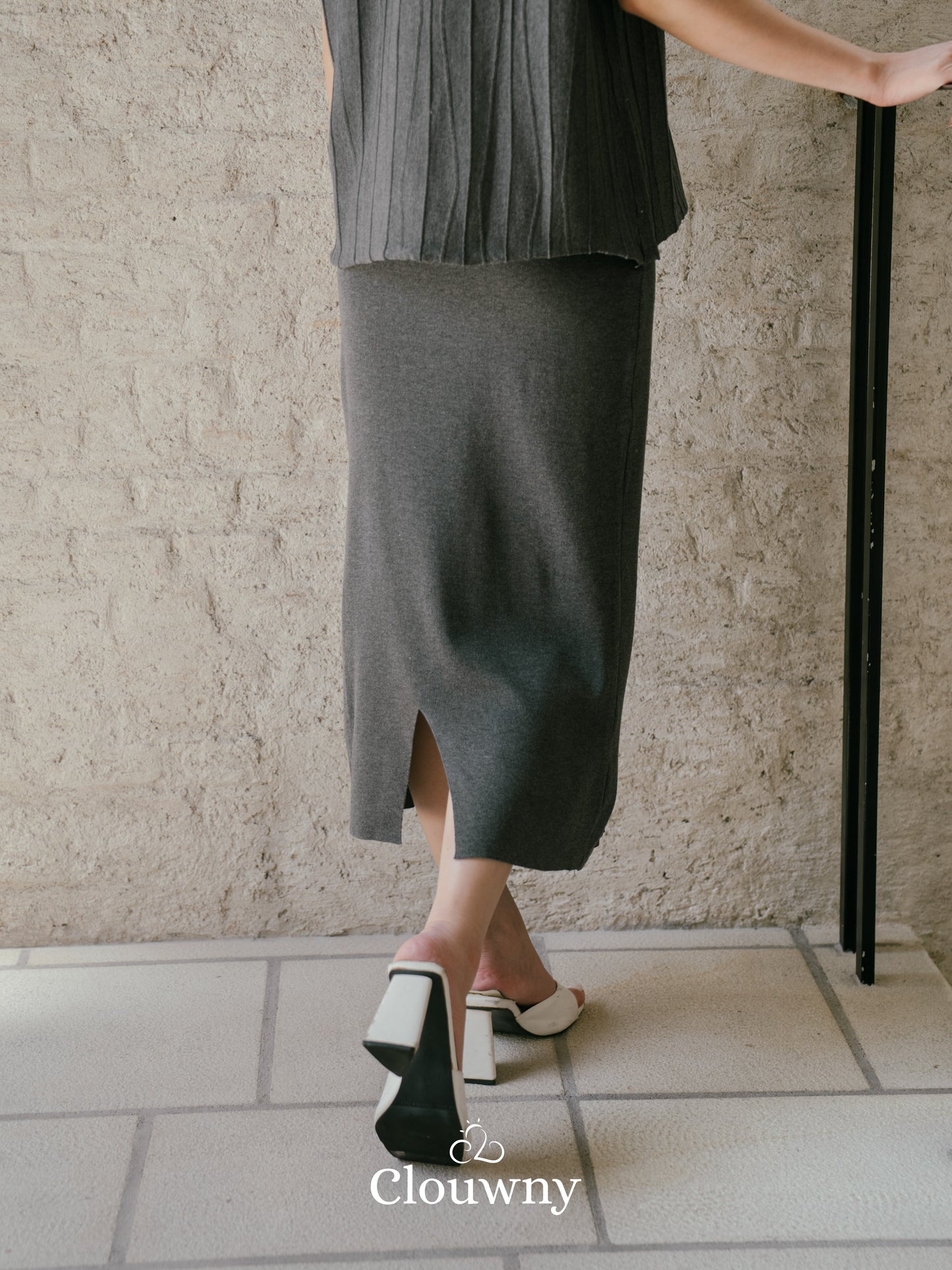 Asner Knit Set - Grey