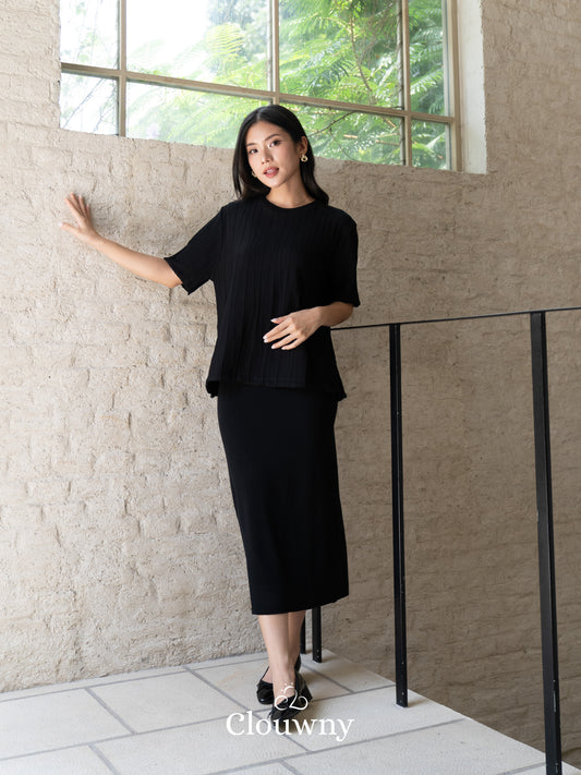 Asner Knit Set - Black