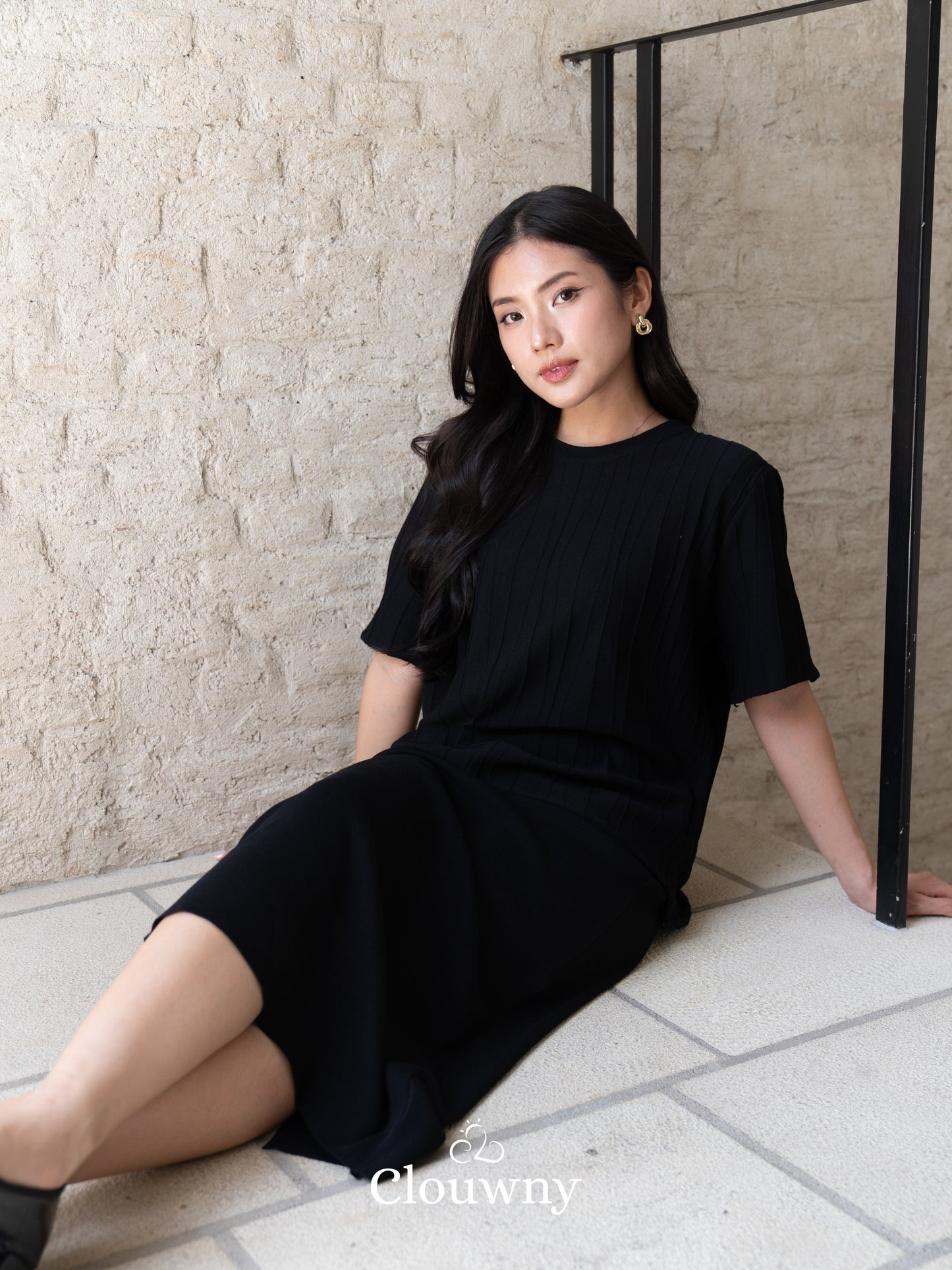 Asner Knit Set - Black