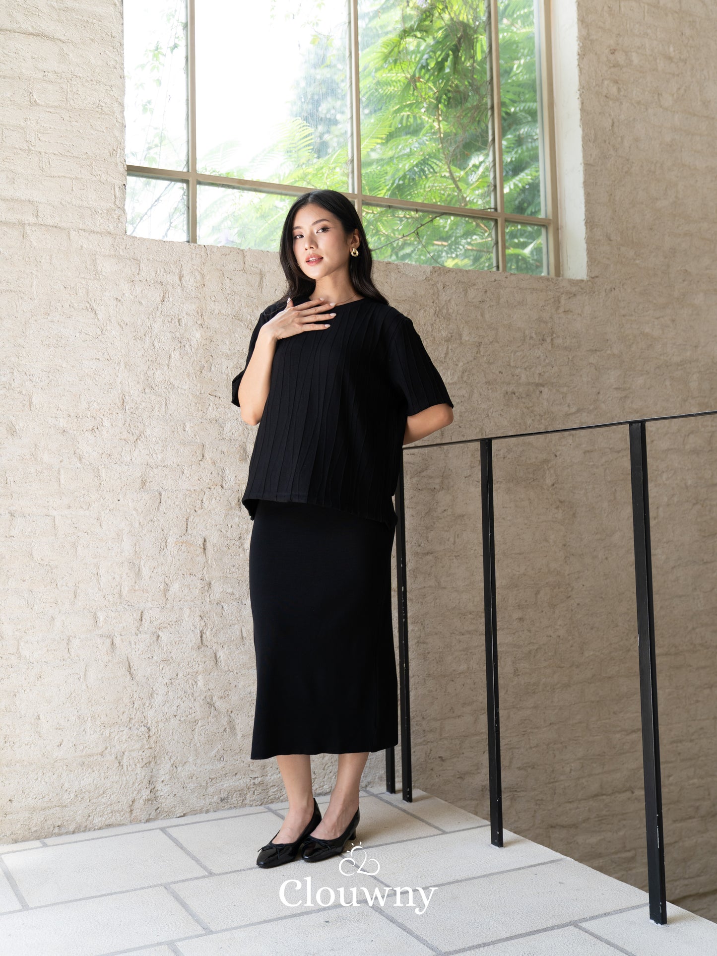 Asner Knit Set - Black
