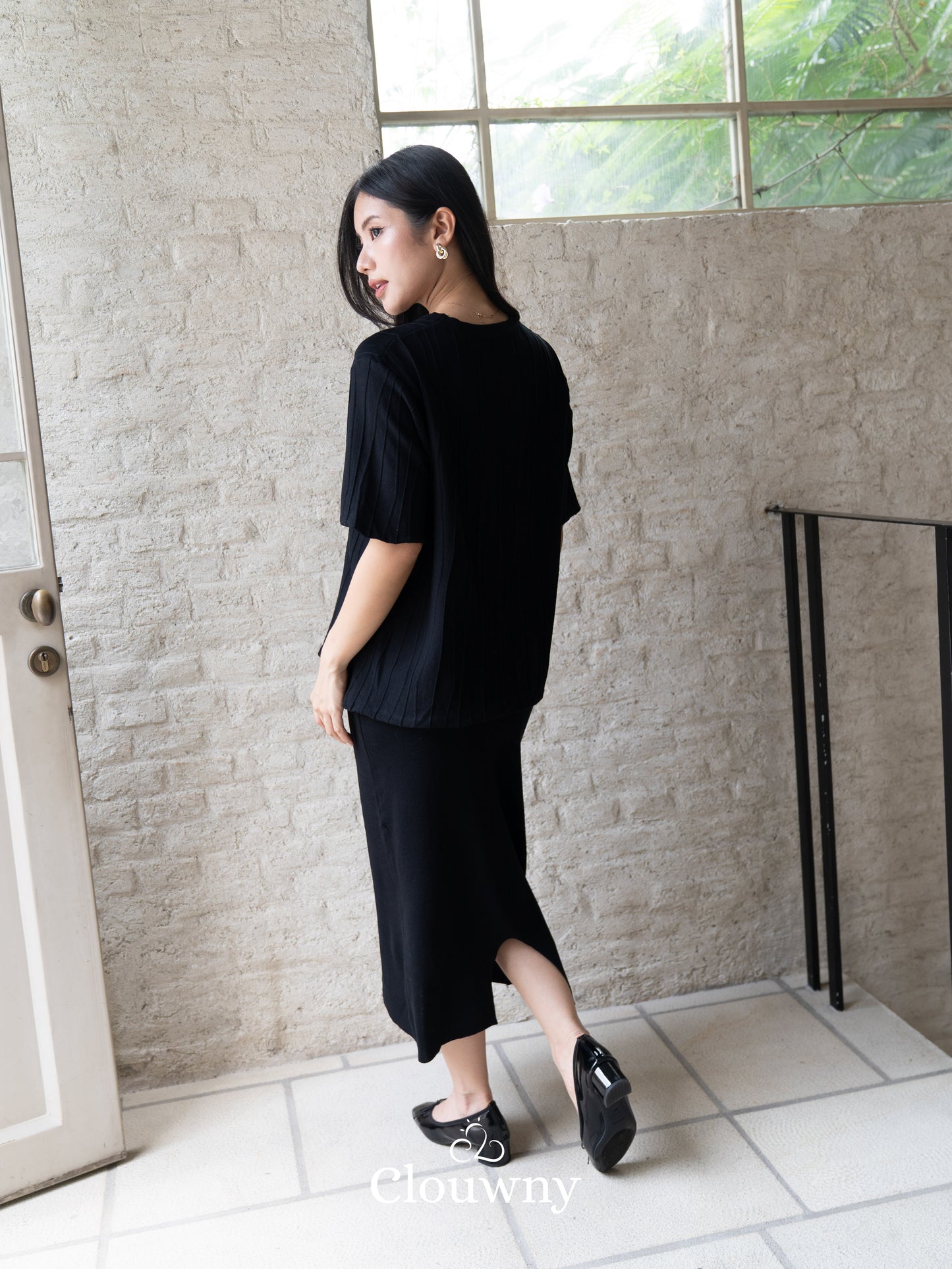 Asner Knit Set - Black