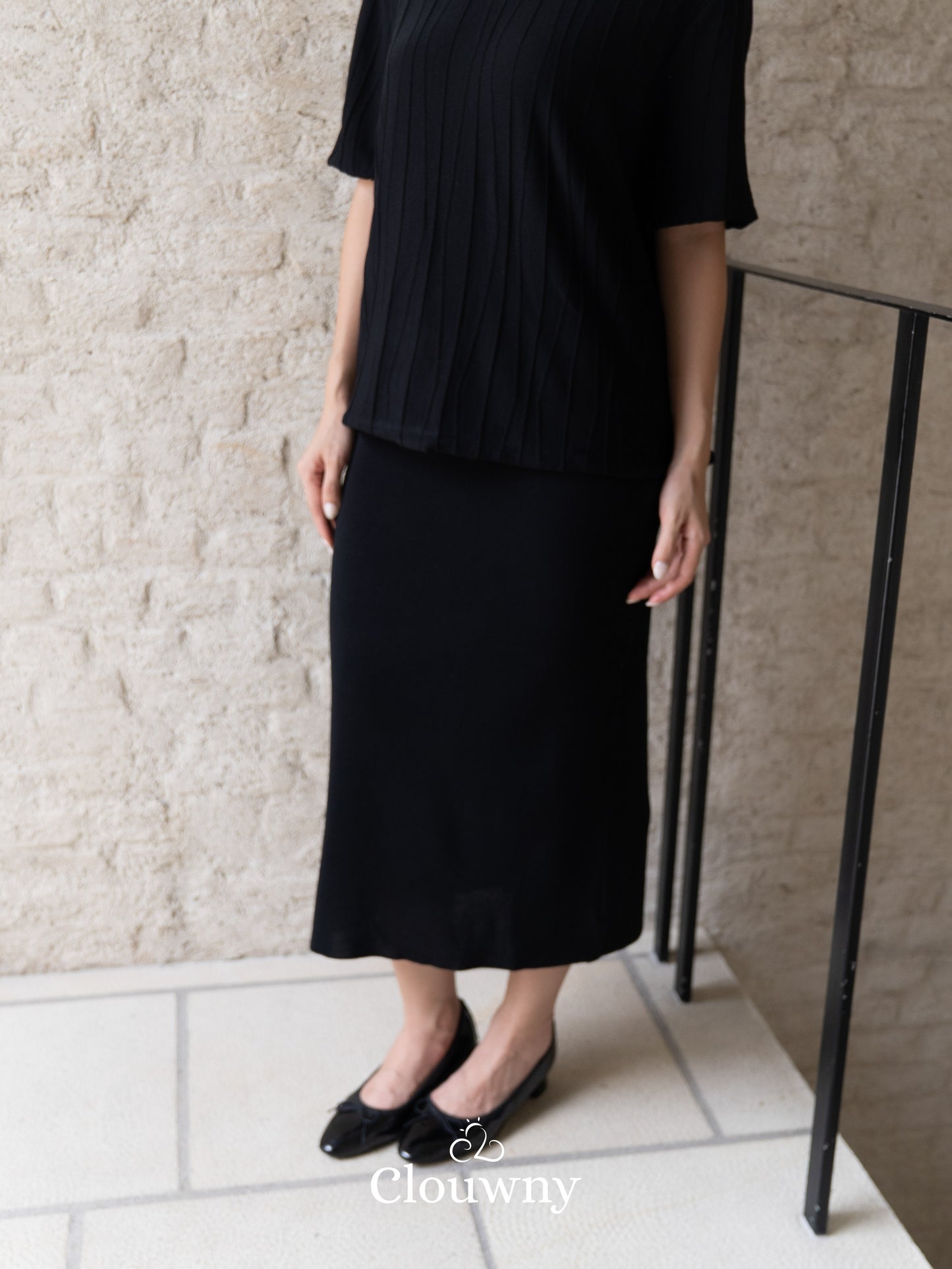 Asner Knit Set - Black