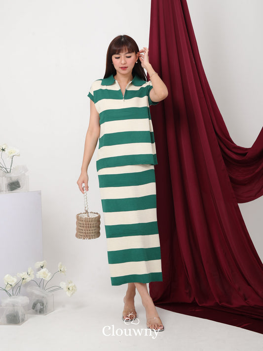 Lyon Stripes Set - Emerald Green