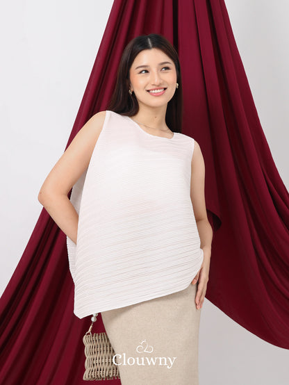 Olza Pleats Top - Cream