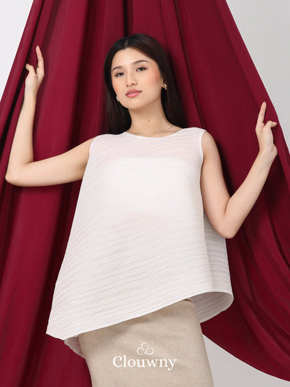 Olza Pleats Top - Cream