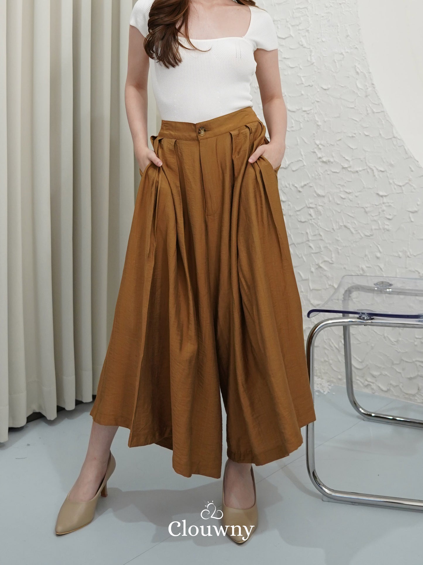 Jenna Cullotes Pants - Caramel