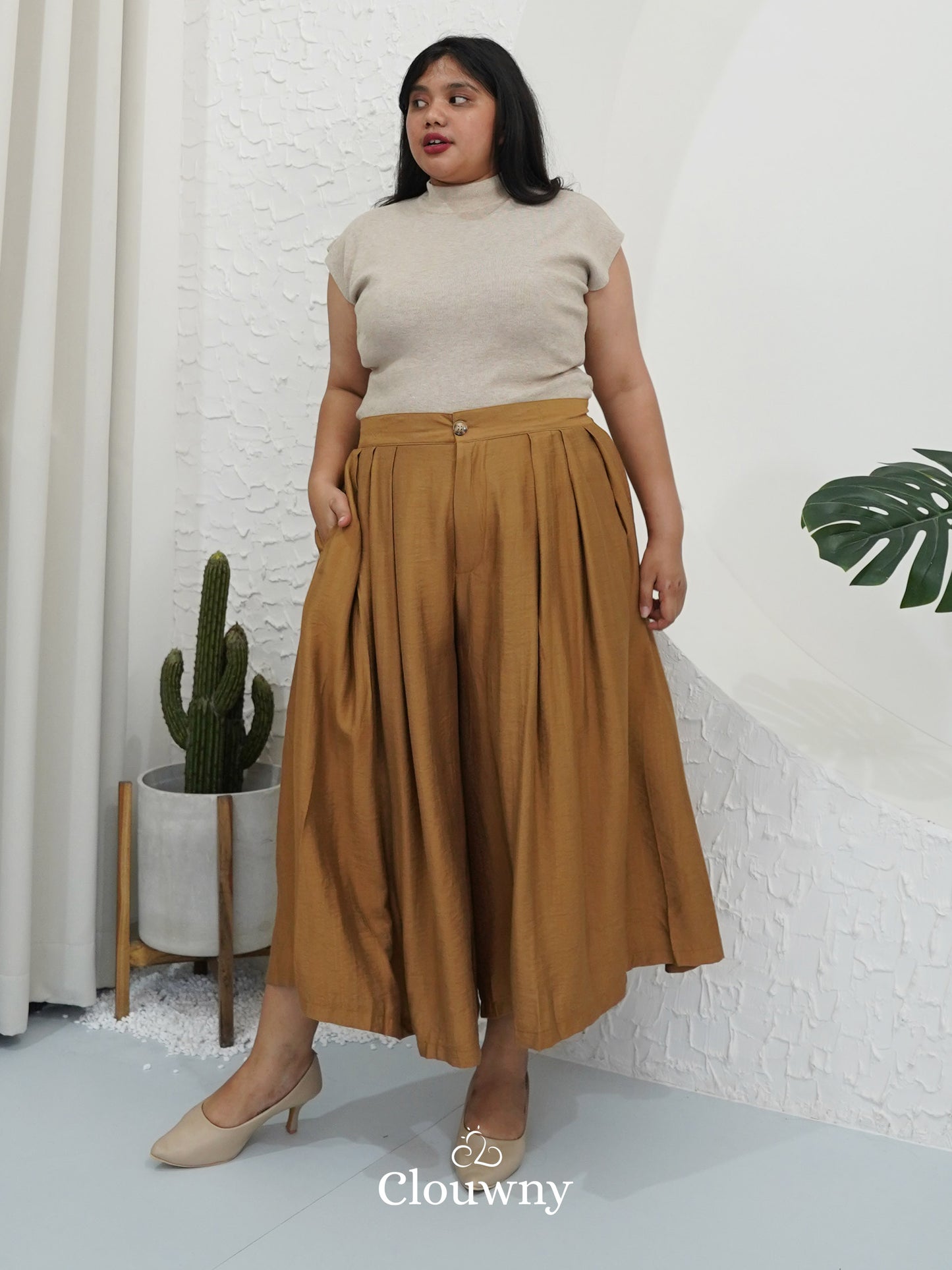 Jenna Cullotes Pants - Caramel