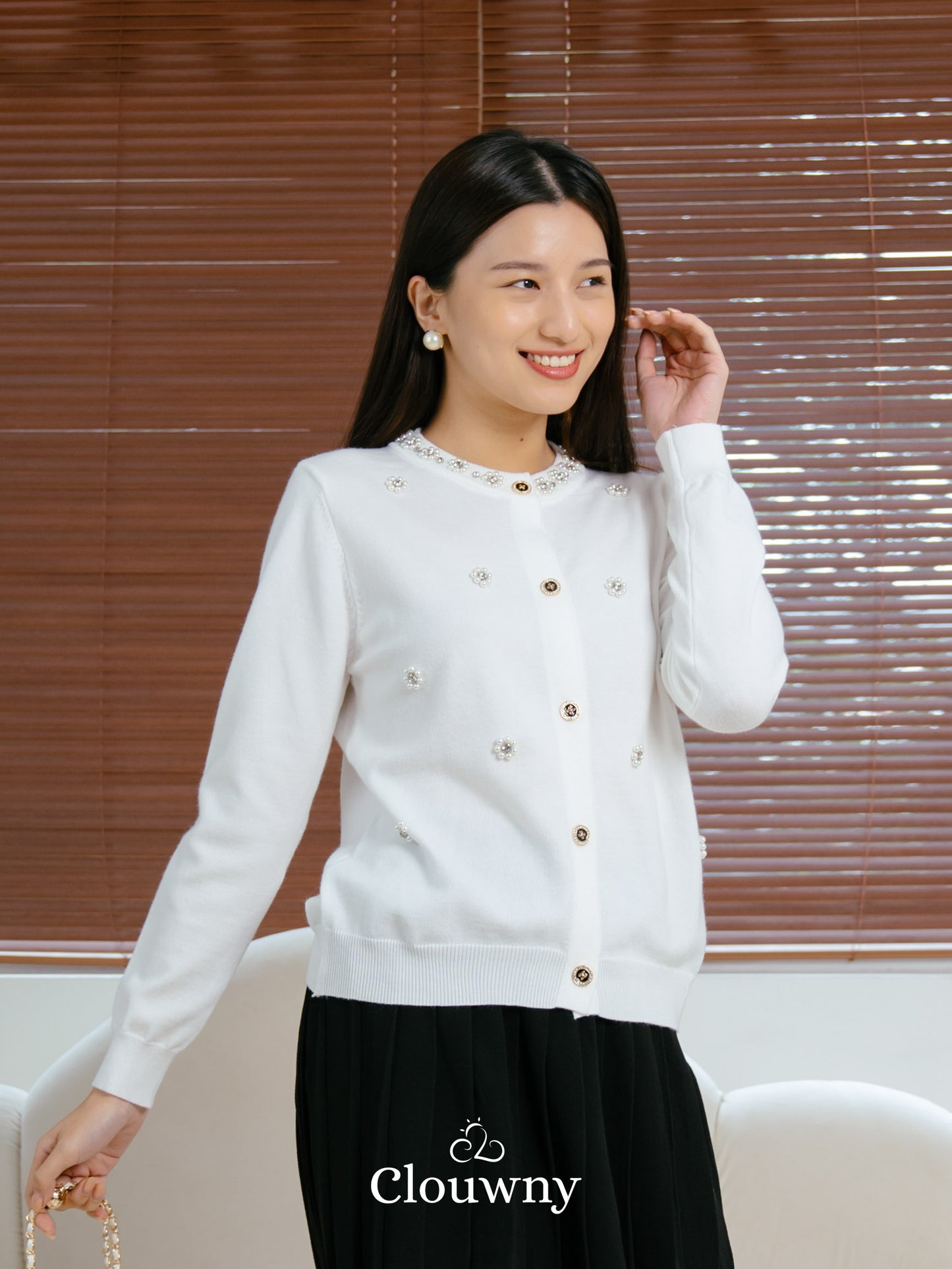 Bea Knit Cardigan - White