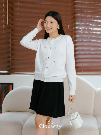 Bea Knit Cardigan - White