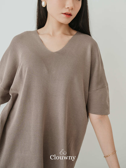 Lyra Vneck Set - Beige
