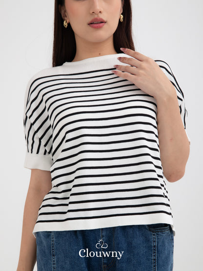 Max Stripes Batwing - White