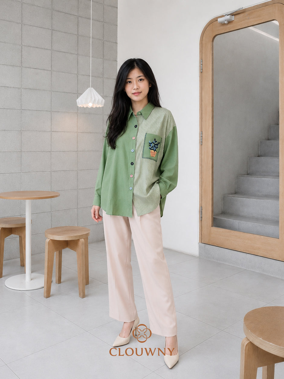 Vaza Pocket Cotton Longsleeve - Green