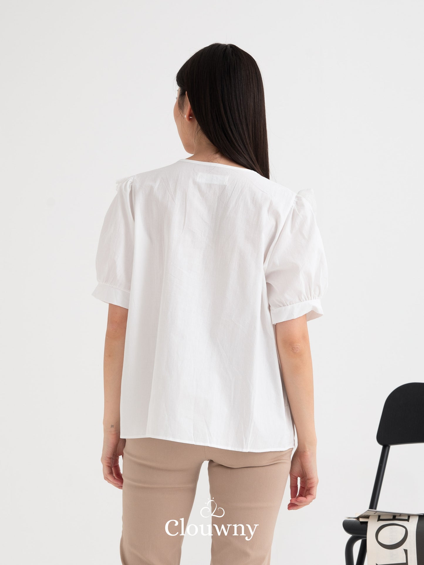 Mathilda Cotton Top - White