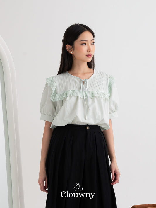 Mathilda Cotton Top - Mint