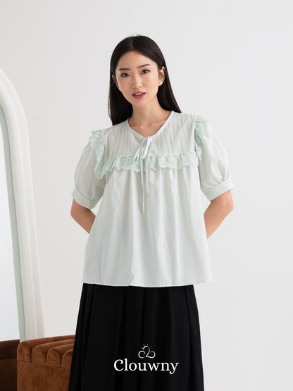 Mathilda Cotton Top - Mint