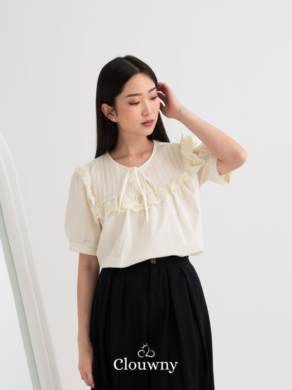 Mathilda Cotton Top - Cream