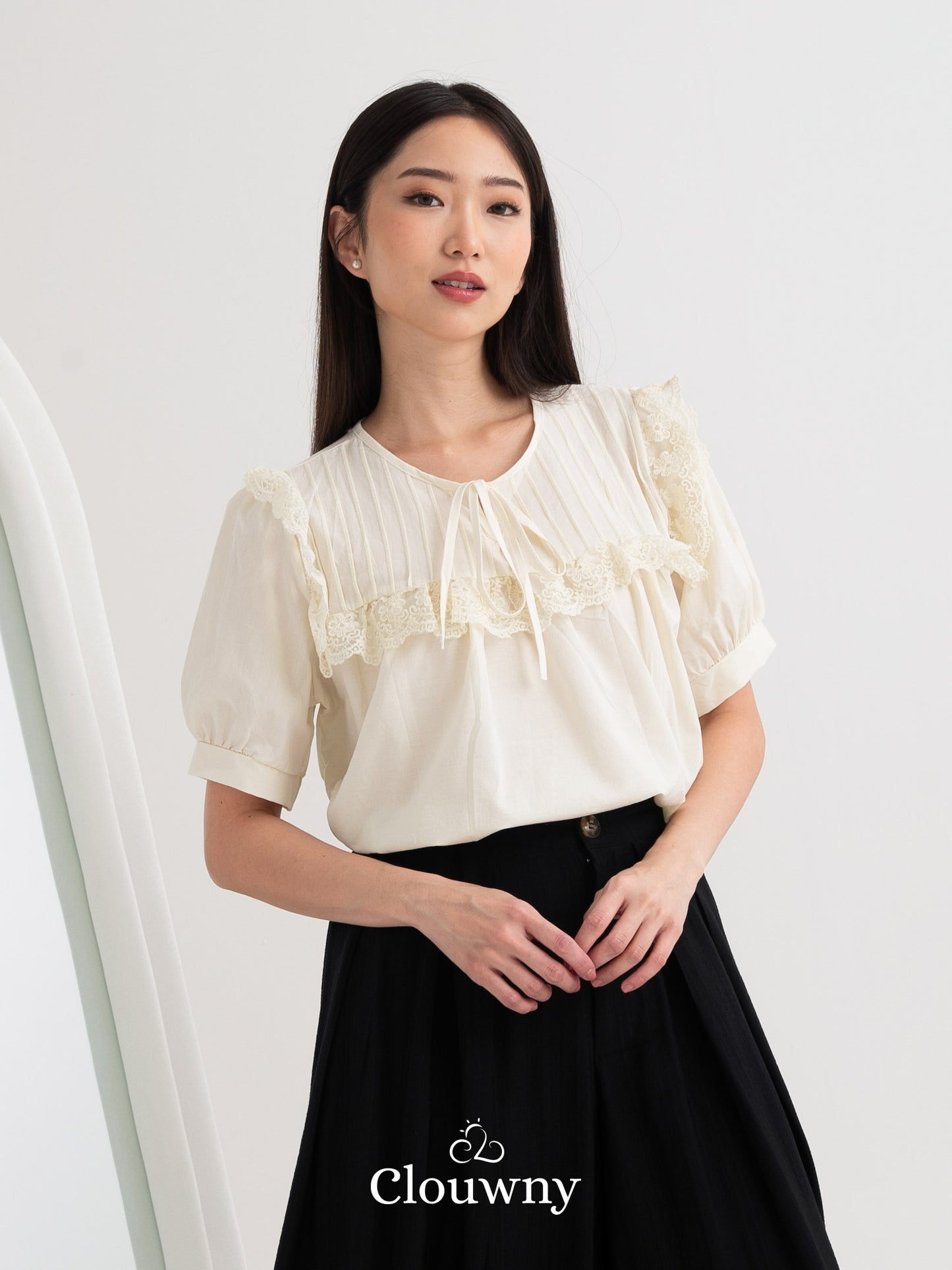 Mathilda Cotton Top - Cream