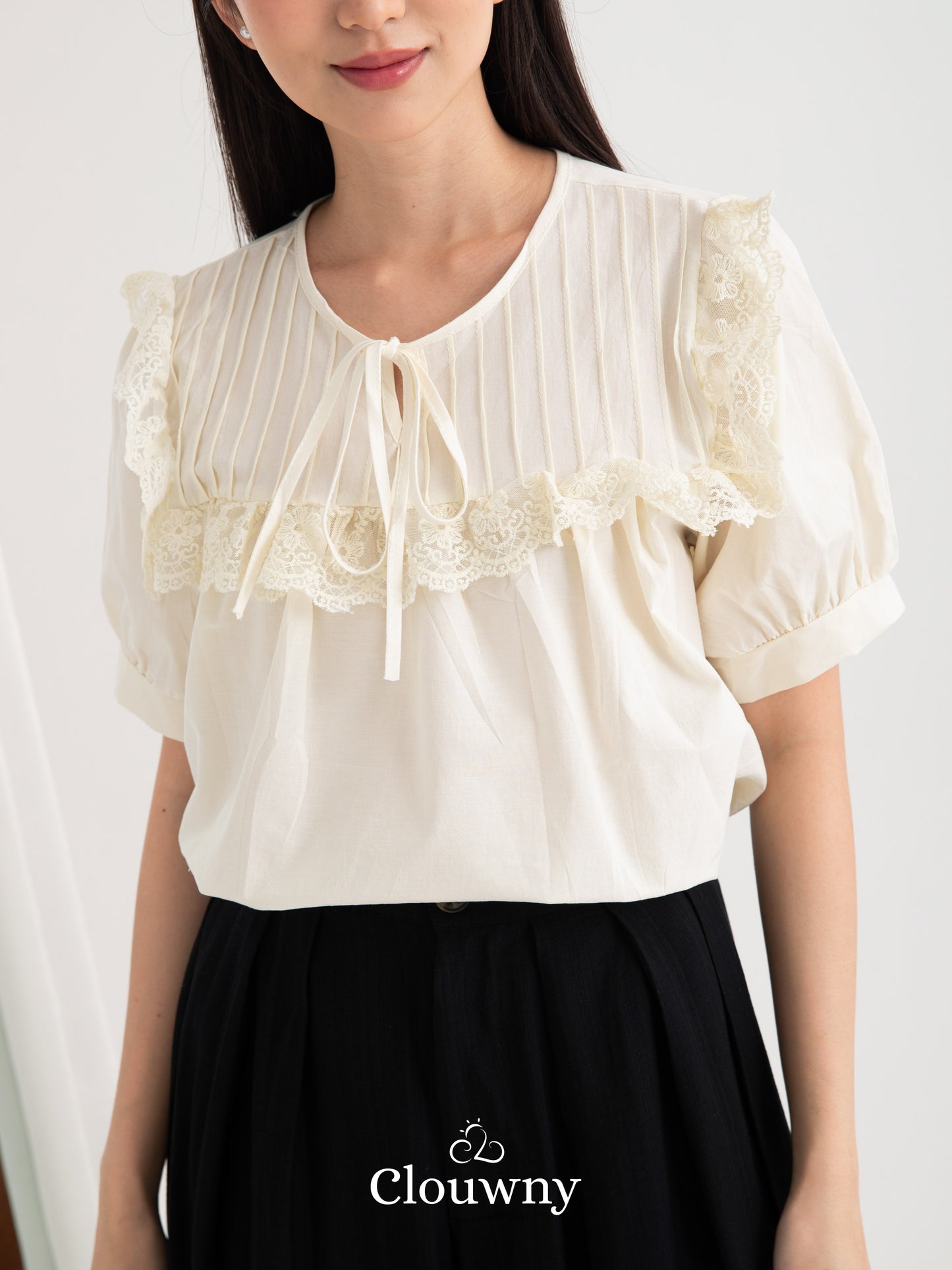 Mathilda Cotton Top - Cream