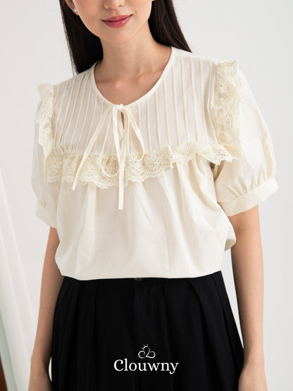 Mathilda Cotton Top - Cream