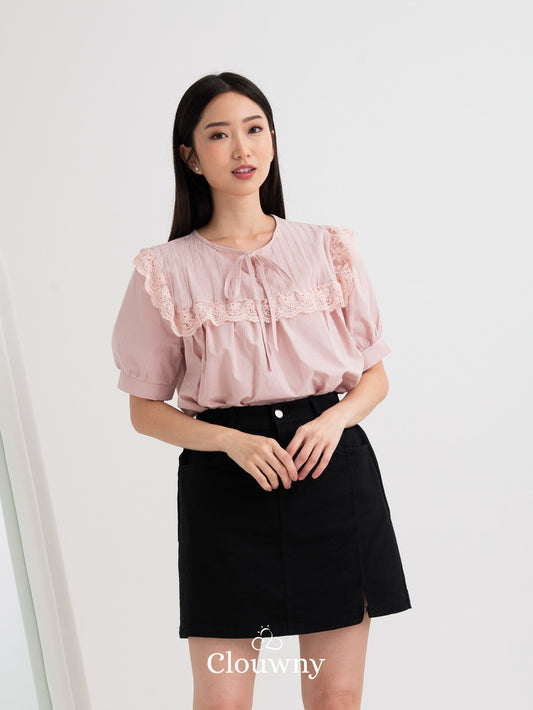 Mathilda Cotton Top - Pink