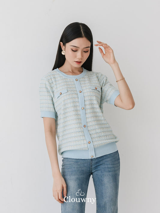 Maureen Knit Top - Blue