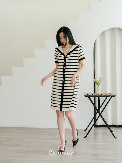 Sailor Stripes Dress - Black