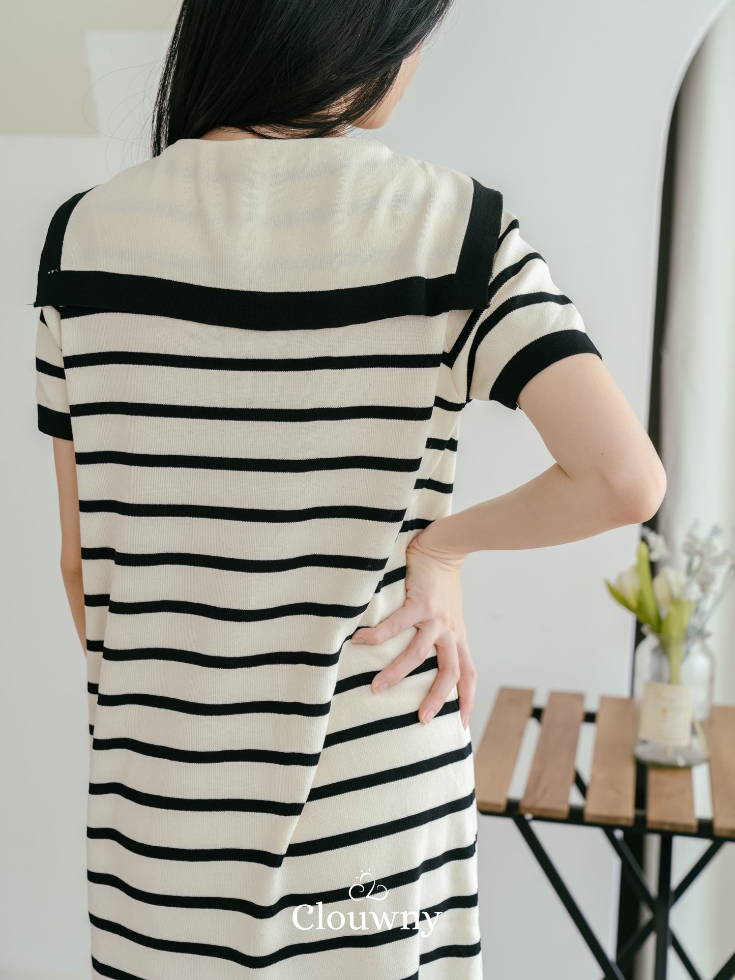 Sailor Stripes Dress - Black