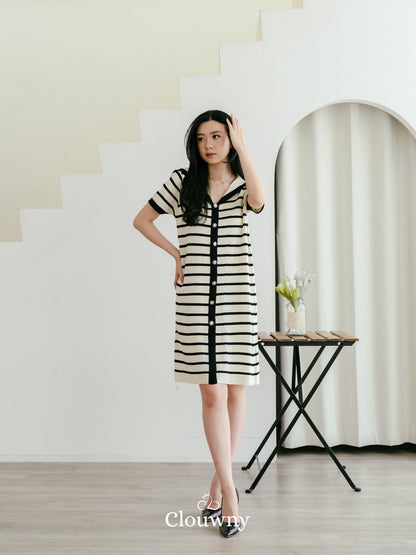 Sailor Stripes Dress - Black