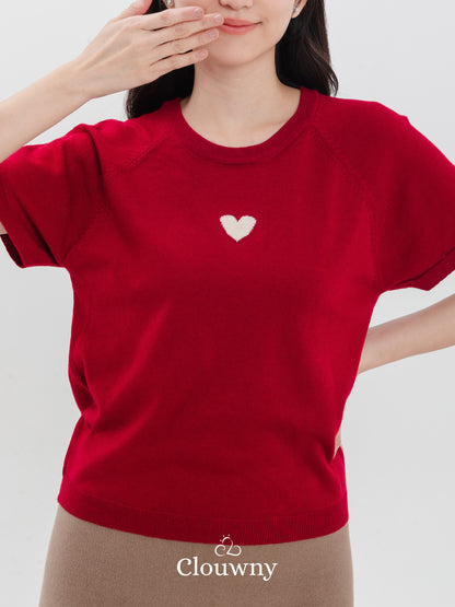 Sona Heart Top - Maroon