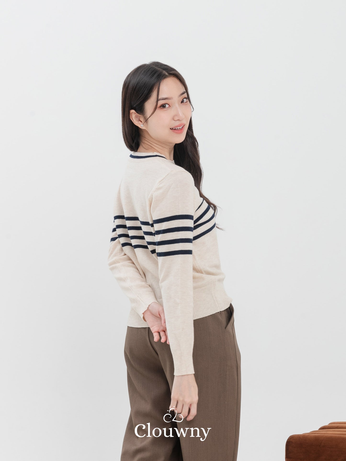 Tanya Stripes Longsleeve - Cream