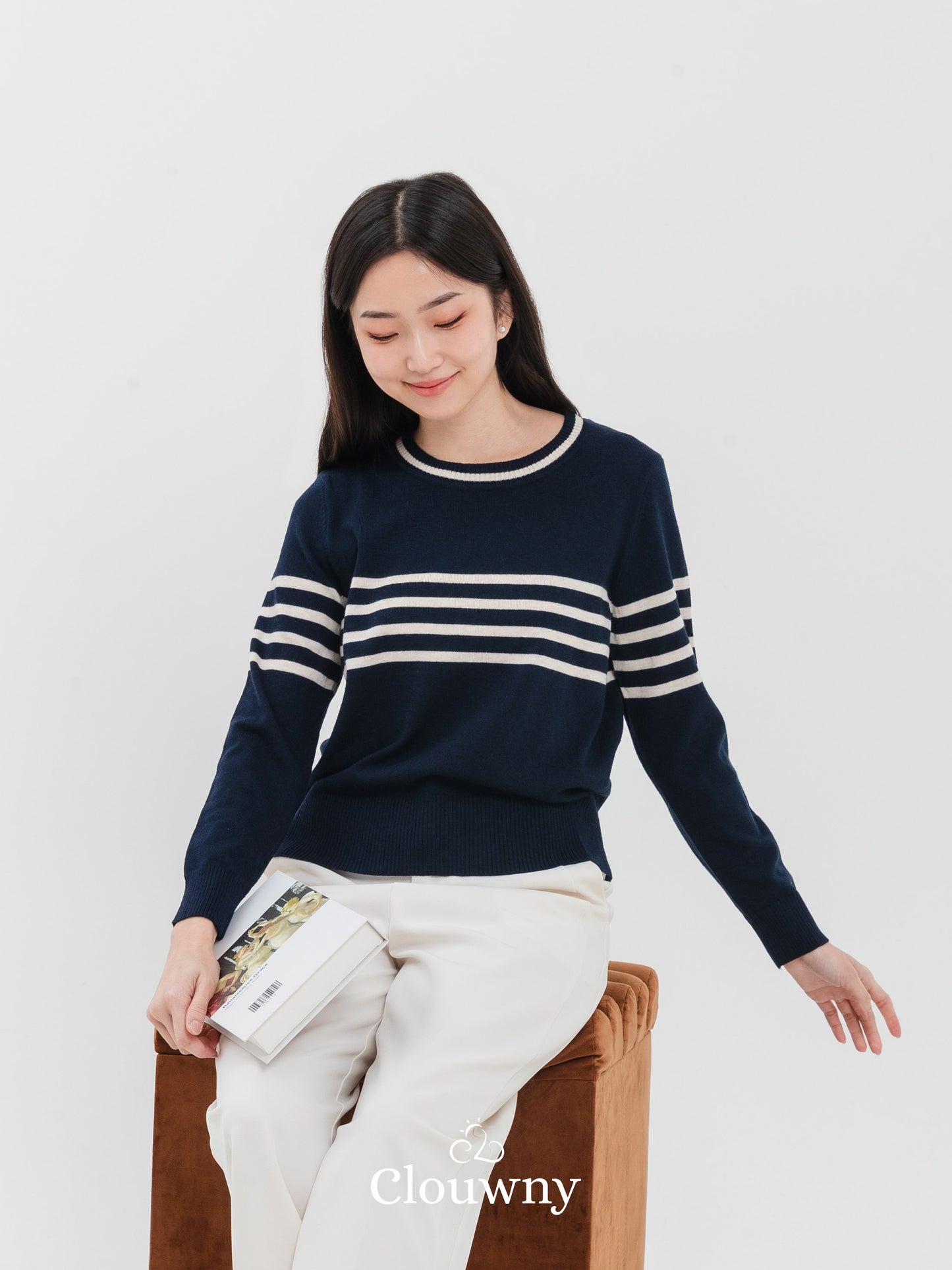 Tanya Stripes Longsleeve - Navy