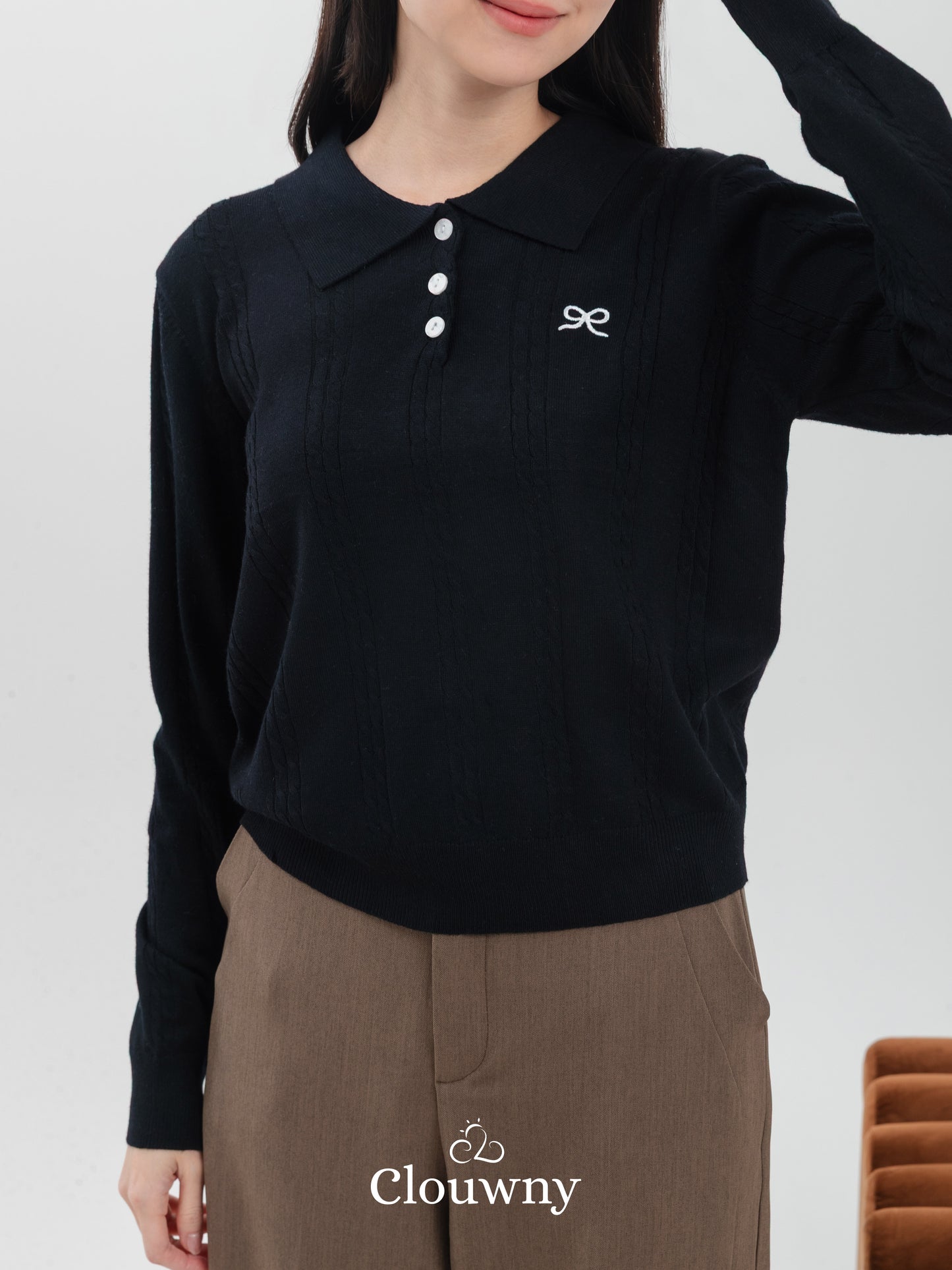 Oson Bow Longsleeve - Black