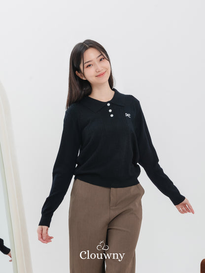 Oson Bow Longsleeve - Black