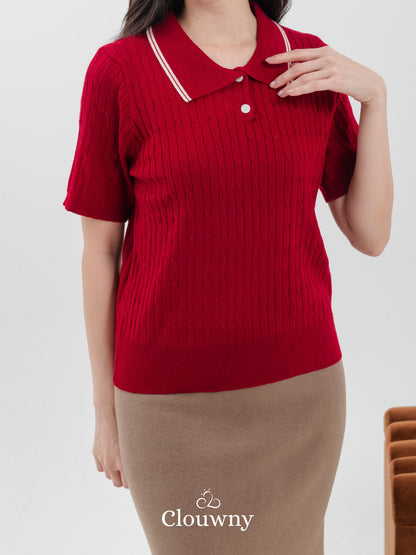 Dorothy Polo Top - Maroon