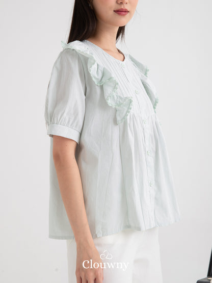 Freny Button Top - Mint