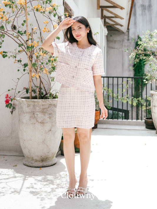 Daphne Tweed Set - Pink