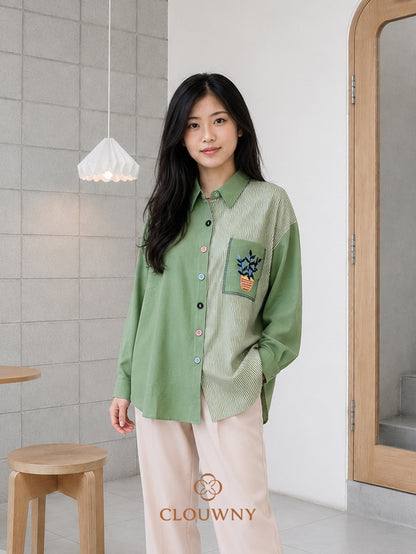 Vaza Pocket Cotton Longsleeve - Green