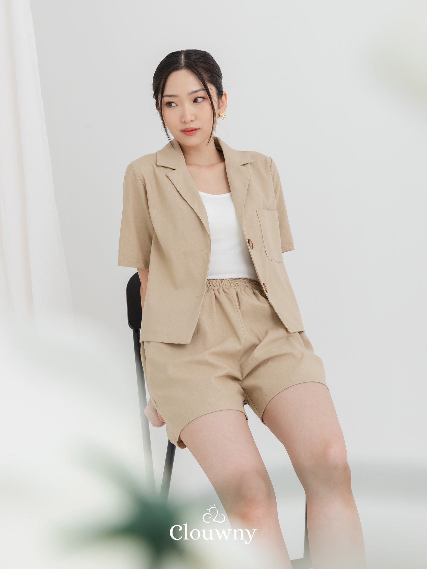 Harper Linen Set - Light Khaki