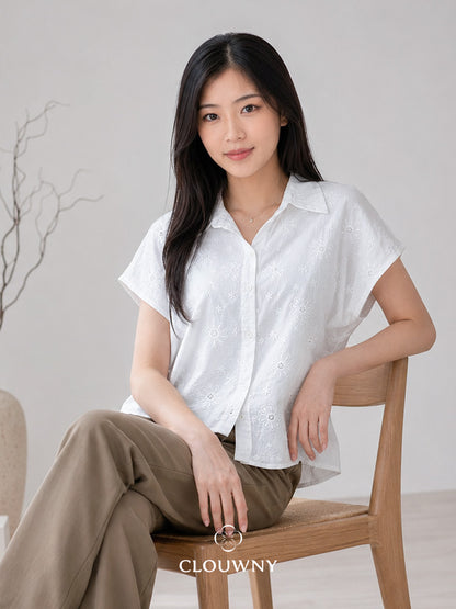 Date Lace Shirt - Broken White