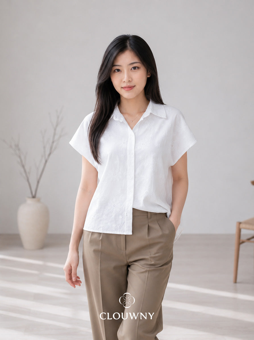 Date Lace Shirt - Broken White