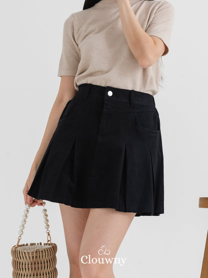 Kloy Denim Skort - Black