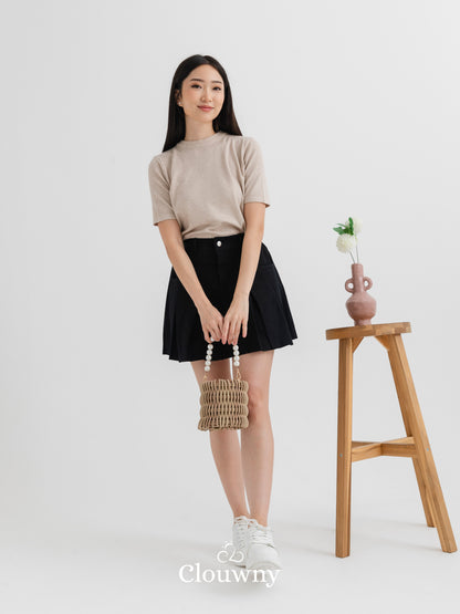 Kloy Denim Skort - Black