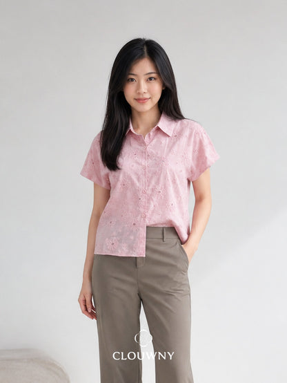 Date Lace Shirt - Pink