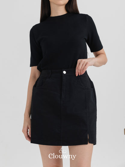 Lanny Denim Skort - Black