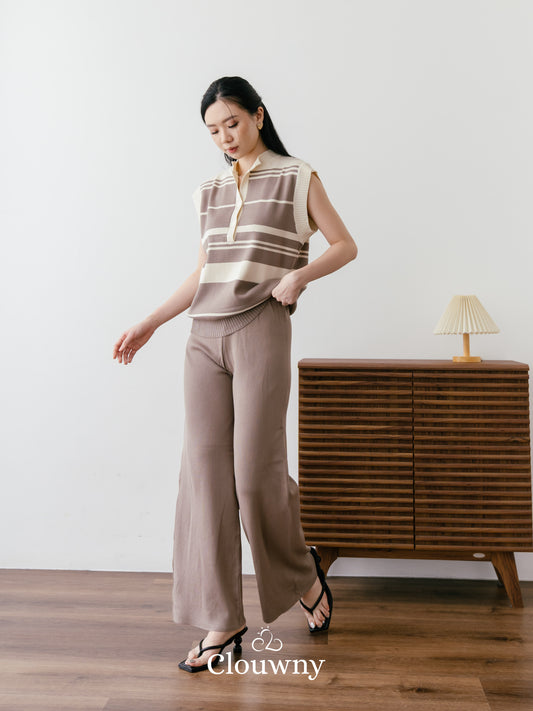 Greyson Stripes Knit Set - Beige