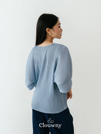 Melani Pleats Top - Blue