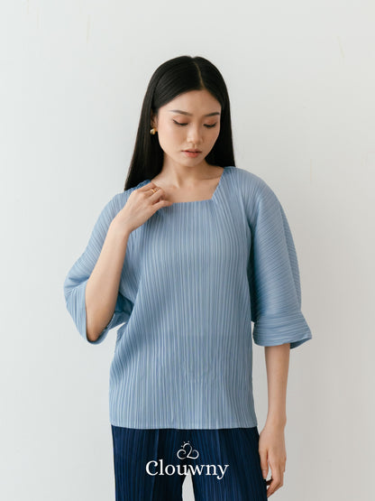 Melani Pleats Top - Blue