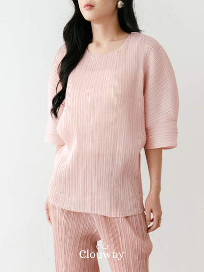 Melani Pleats Top - Dusty Pink